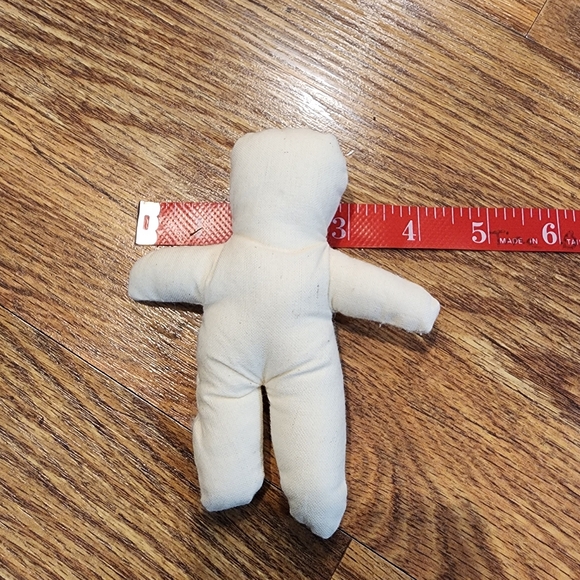 Set of 3 Vintage Unfinished Muslin Fabric Mini Plush Ragg Dolls 5" - Picture 4 of 6